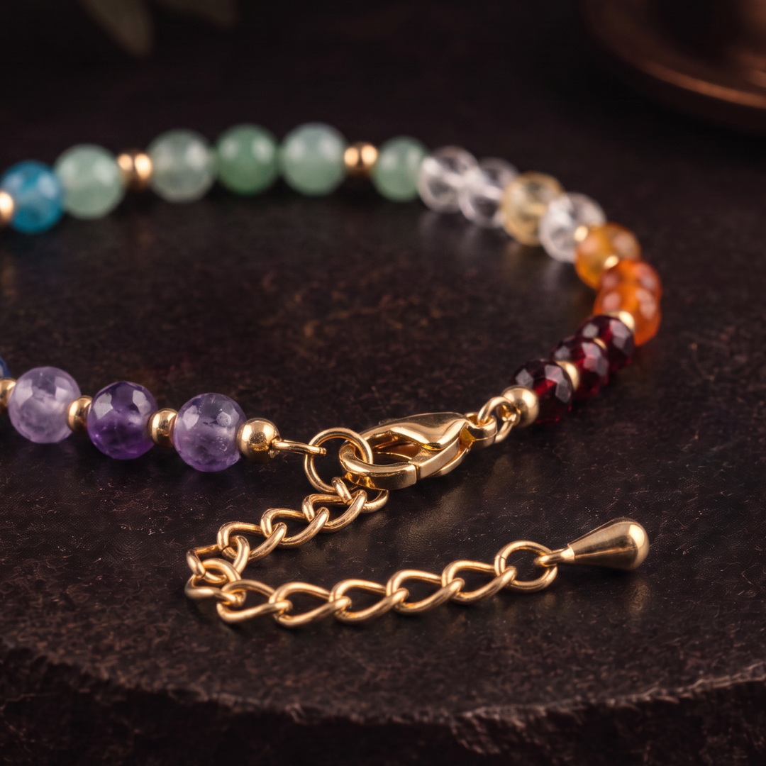 PULSERA 7 CENTROS DE ENERGÍA (4mm)