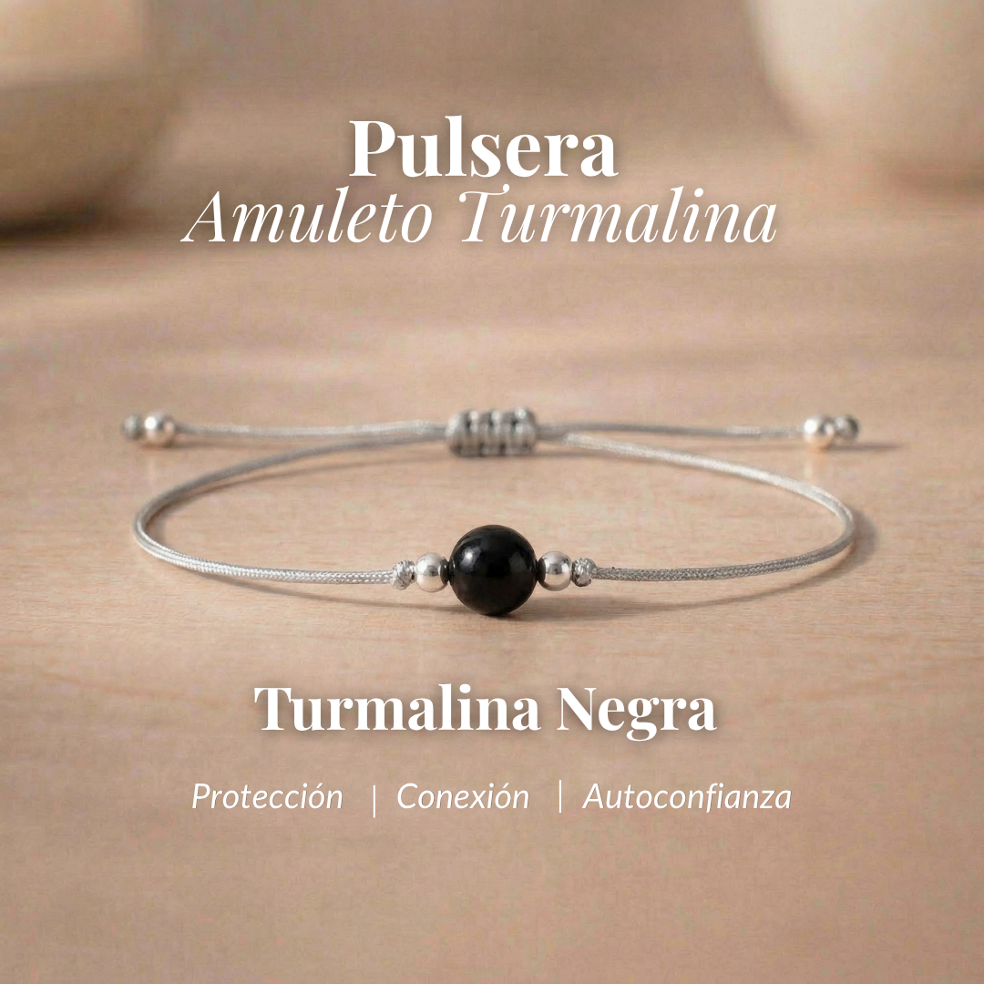 PULSERA AMULETO - TURMALINA NEGRA
