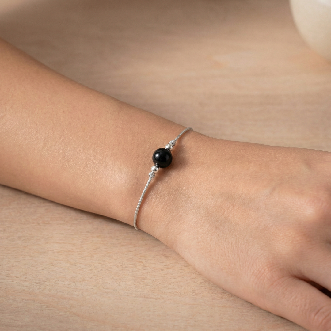 PULSERA AMULETO - TURMALINA NEGRA