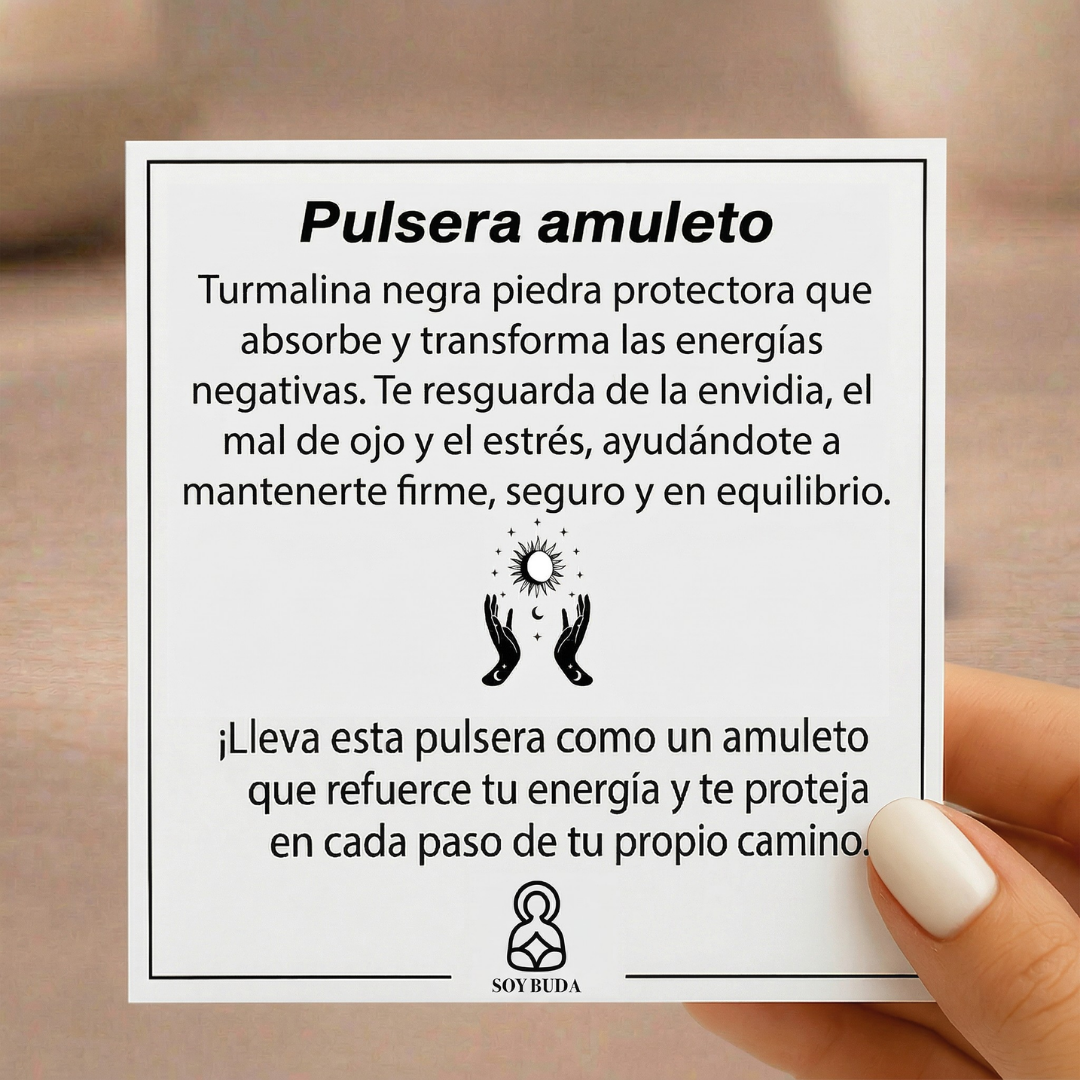 PULSERA AMULETO - TURMALINA NEGRA