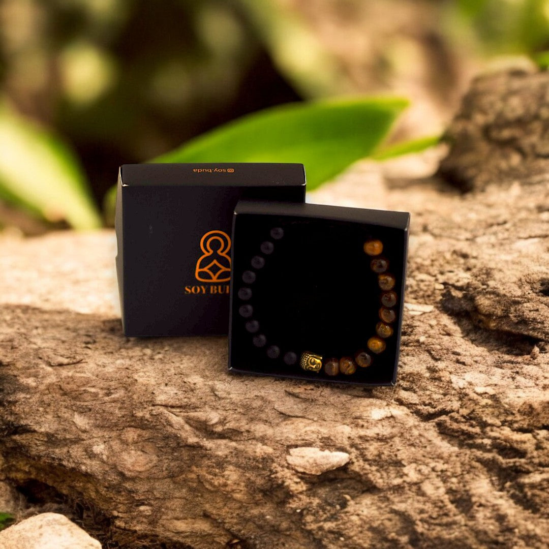 BRAZALETE OJO DE TIGRE ONIX MATE
