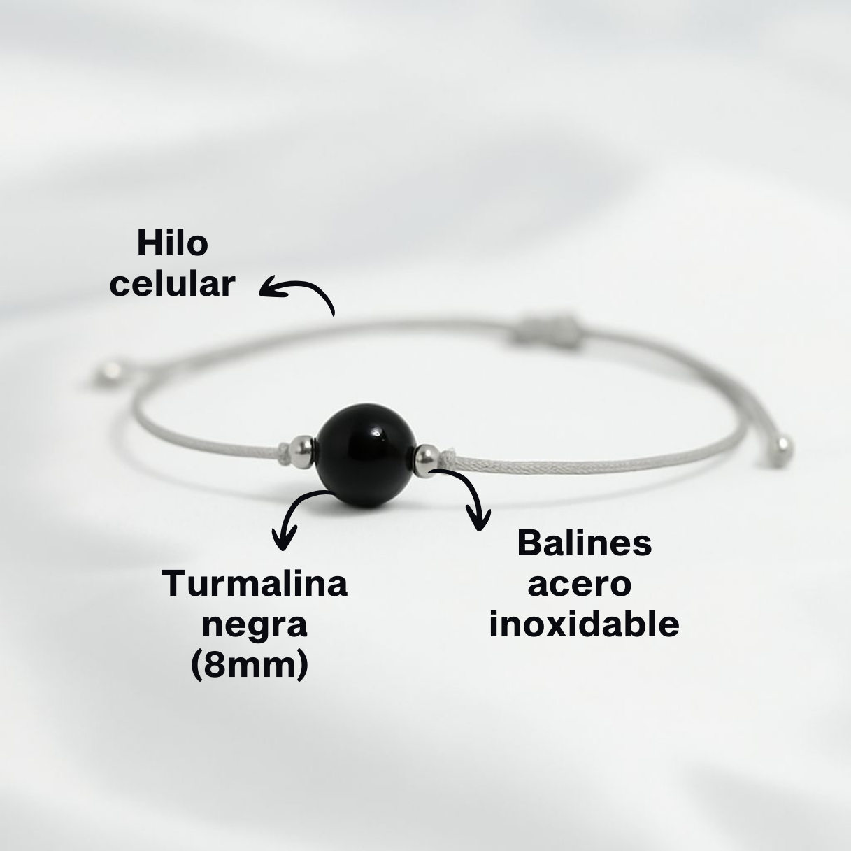 PULSERA AMULETO - TURMALINA NEGRA