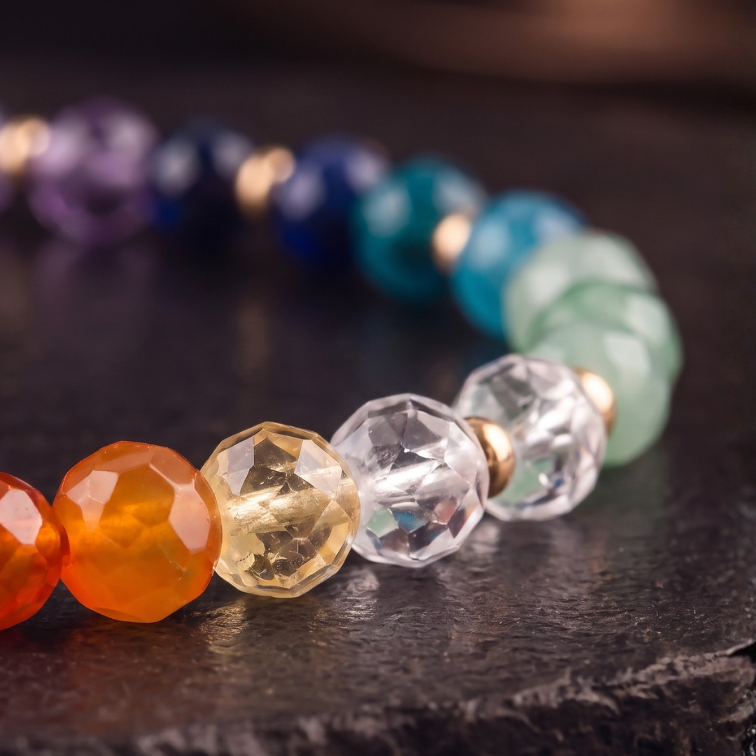 PULSERA 7 CENTROS DE ENERGÍA (4mm)