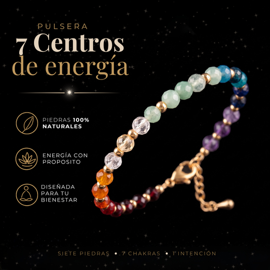 PULSERA 7 CENTROS DE ENERGIA (4mm)