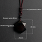 COLLAR HEXAGRAMA OBSIDIANA