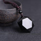 COLLAR HEXAGRAMA OBSIDIANA